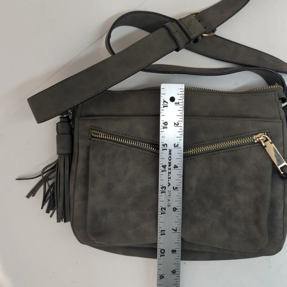 Women's Unbranded Grey/green Crossbody Bag Medium
